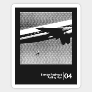 Blonde Redhead - Falling Man / Minimalist Graphic Artwork Design Magnet